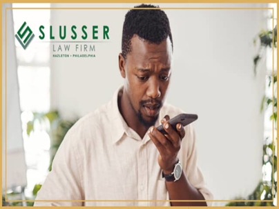 Concerned man talking into phone